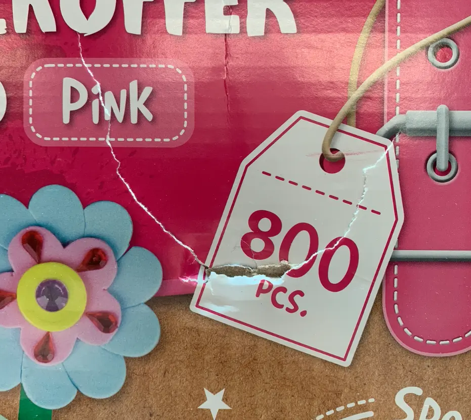2EKANSDEAL Lena Knutselkoffer Jumbo Roze 800 stuks - Afbeelding 2