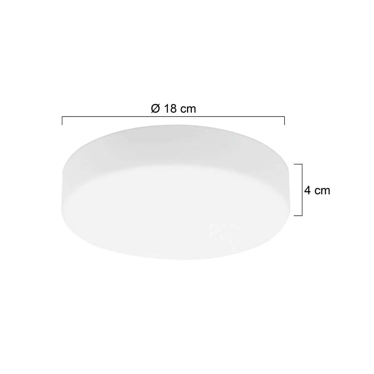 1362 Glas Rond WitMat 18cm (nieuw) - Afbeelding 4