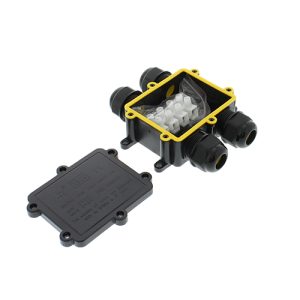 Lasklem Lasdoos 4-voudig IP68 waterdicht kabelverbinder zwart 10-14mm kabel