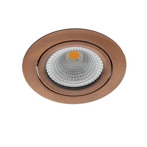 Bella Ondiepe LED spot kantelbaar 5Watt rond KOPER IP65 dimbaar