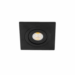 Libra LED mini spot kantelbaar 3Watt vierkant ZWART dimbaar