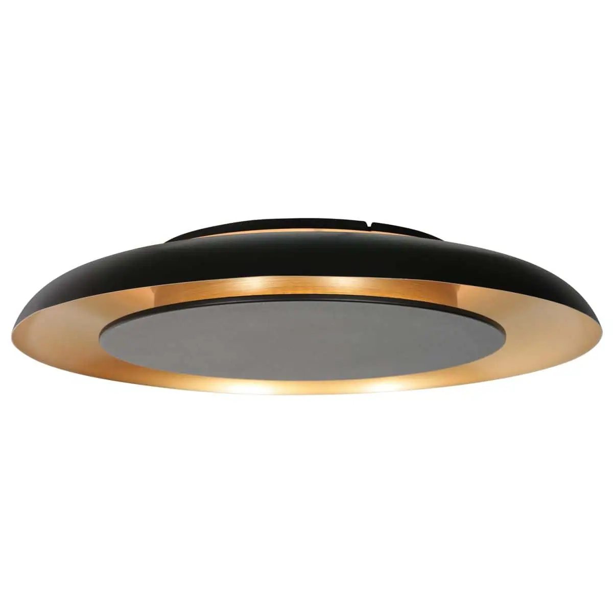 Golden Veil 4732ZW luxe plafondlamp met zwarte finish en gouden gloed - Afbeelding 2