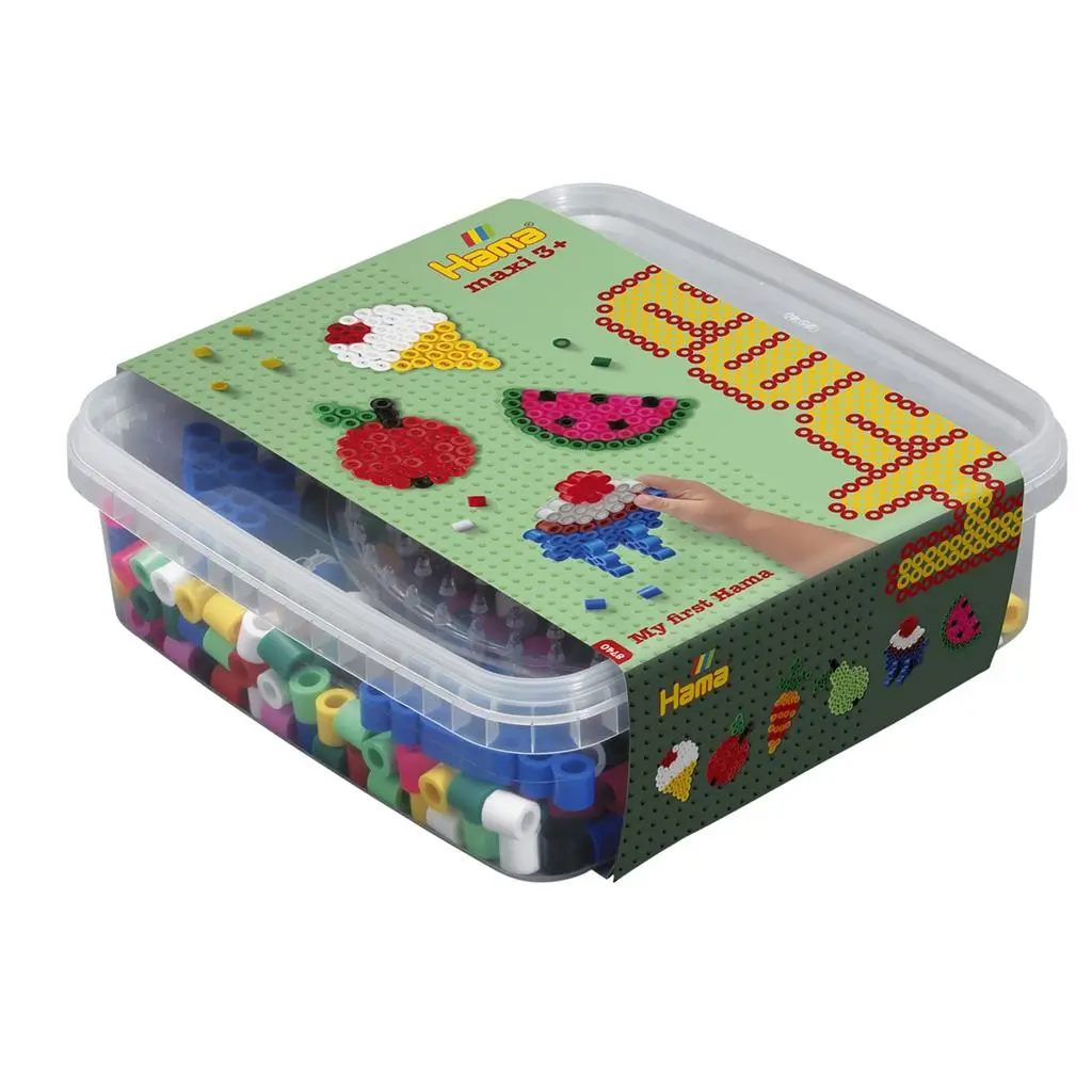 Hama Maxi strijkkralen en onderlegplaat Zomer 600 stuks - Afbeelding 2