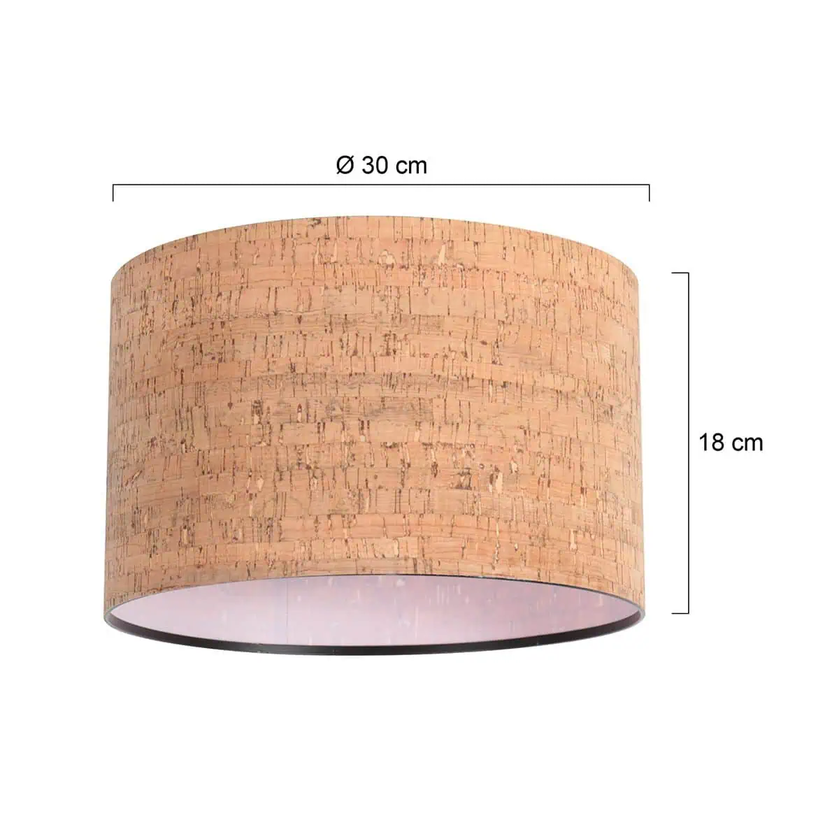 Kap 30*30*18 Rnd Be27 cork - Afbeelding 7