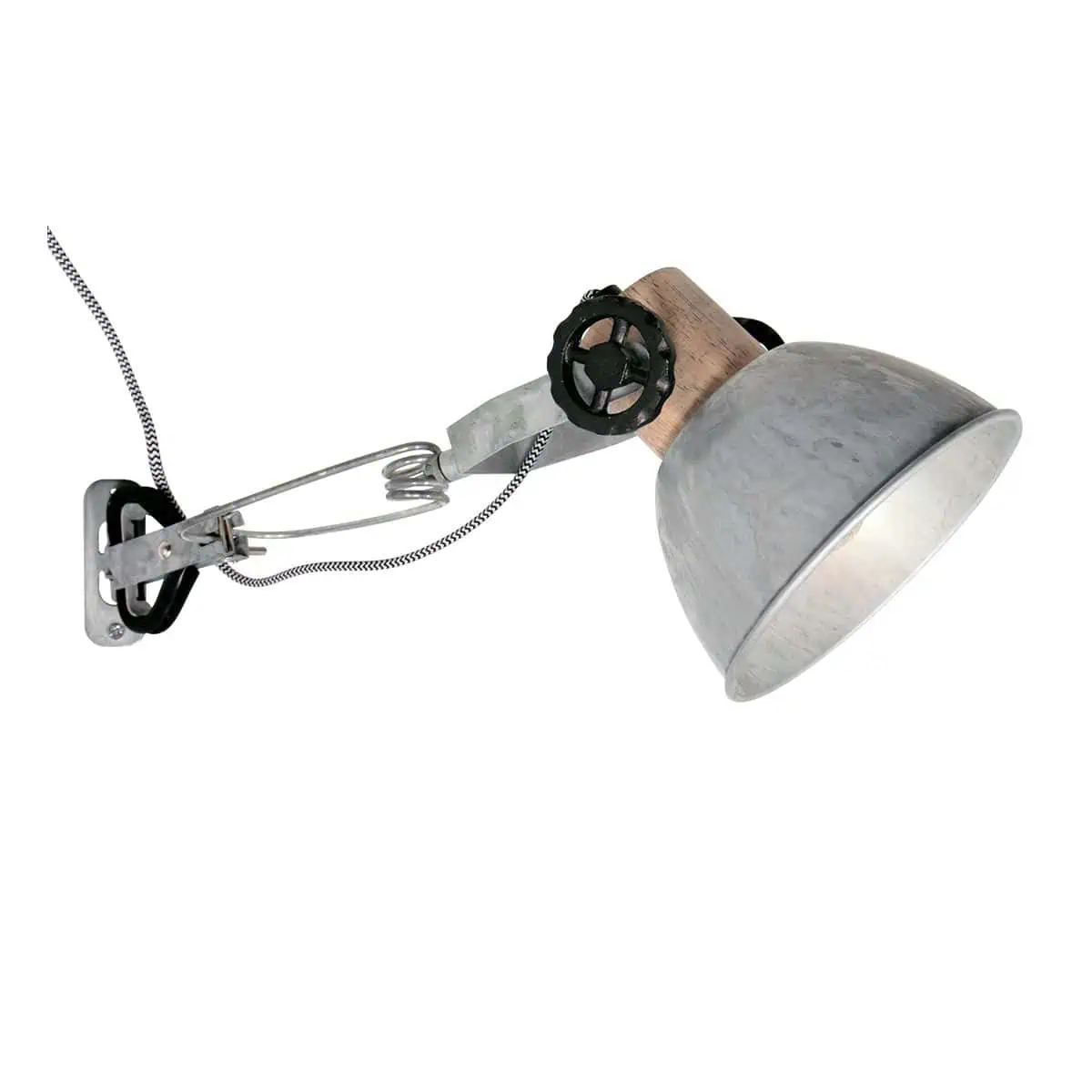 Klemspot en wandlamp Gearwood 2752NI Nikkel E27 fitting - Afbeelding 3