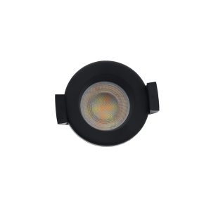 LED fire rated mini inbouwspot 4Watt rond ZWART IP65 dimbaar – CCT switch – 2700K – 3000K – 4000k – 5700K – brandvertragend
