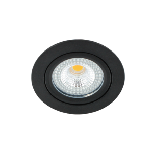 Bella Ondiepe LED spot kantelbaar 5Watt rond ZWART IP65 dimbaar – interne driver