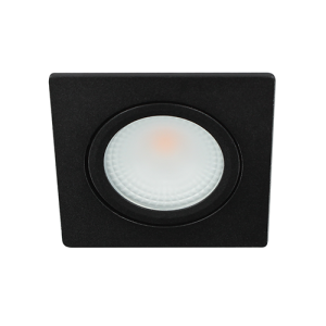 Bella Ondiepe LED spot kantelbaar 5Watt vierkant ZWART dimbaar