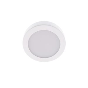 Pluto LED opbouwspot laag 6Watt rond WIT dimbaar 1,8cm hoog