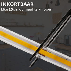 LED Strip Mini Neon Flex 230V – 2700K – Warm Wit– IP66 – Dimbaar – Zelf op maat te maken per 10 cm – Voor binnen & buiten