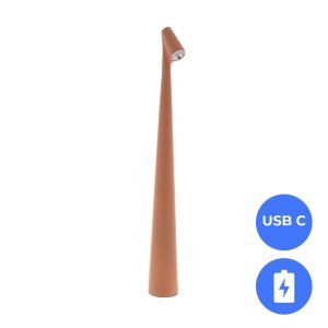 Nordic LED Tafellamp – Terracotta – 45 cm – Dimbaar