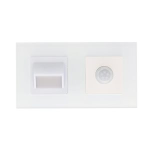 Rome wit-glas traplampje en sensor PIR scombinatie compleet