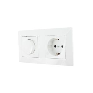 Oslo LED dimmer en stopcontact combinatie compleet (met wissel schakeling mogelijkheid)