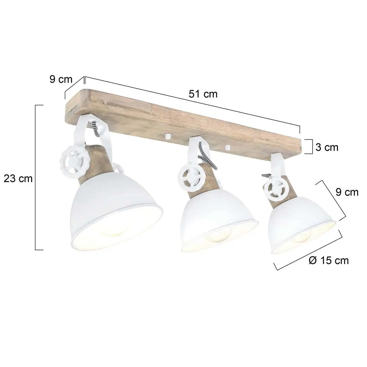 Plafondlamp Gearwood 2133W Wit E27 - Afbeelding 7