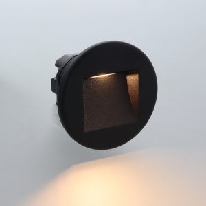 LED Trapverlichting 3W CCT switch – rond – zwart – IP65