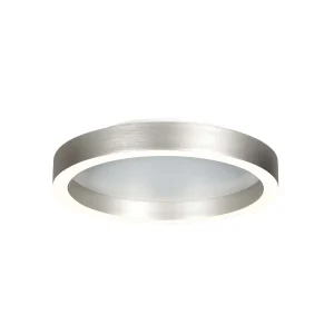 Staalkleurige plafondlamp Ringlux 4134ST Ø30CM 2500 Lumen