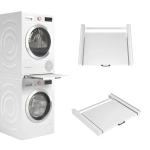 Wasophoogte® Tussenstuk Wasmachine Droger met uitschuifbaar plateau