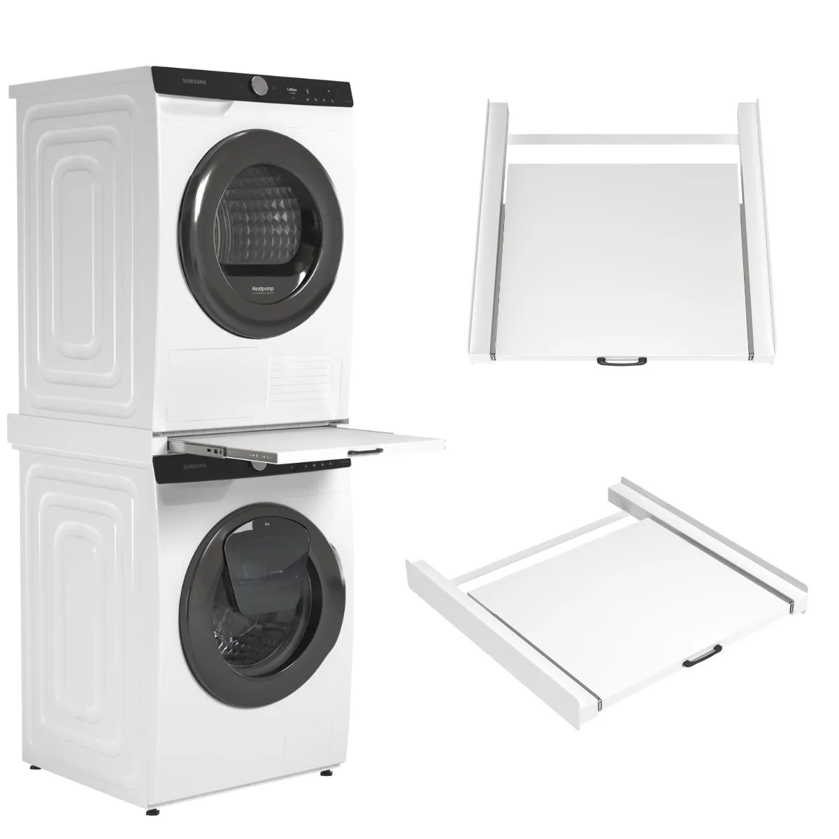 Tussenstuk wasmachine & droger XL Wit – Universeel - Afbeelding 2