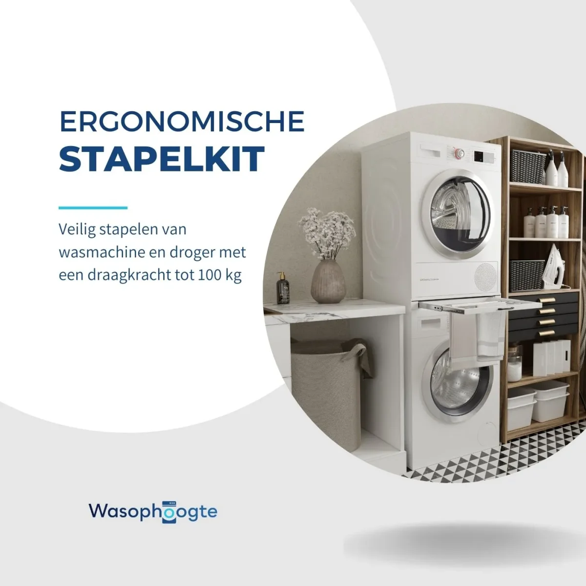 Tussenstuk wasmachine & droger XL Wit – Universeel - Afbeelding 5