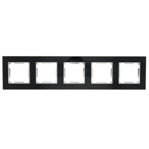 Vijfvoudig afdekraam Nero Deluxe Glas zwart