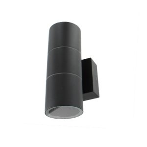 Wandlamp LED 2x4Watt ZWART 230Volt IP65 dimbaar