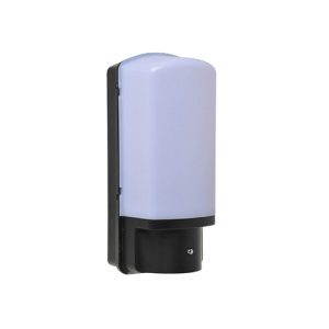 Wandlamp ZWART 230Volt IP44 dag-nacht sensor