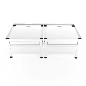 Wasophoogte wasmachine verhoger – NovaPro met Lade en Plateau – Dubbel – Wit
