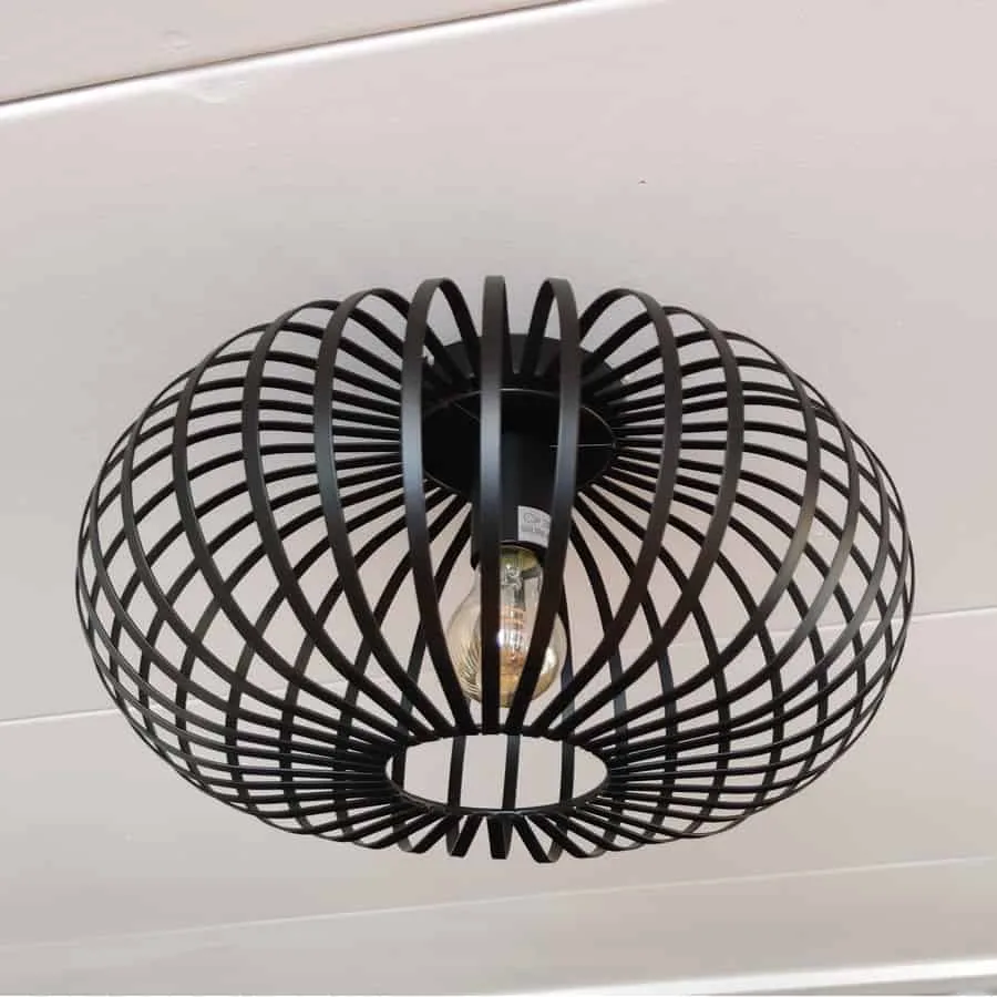 Agli plafondlamp zwart 30cm pl9002z - Afbeelding 2
