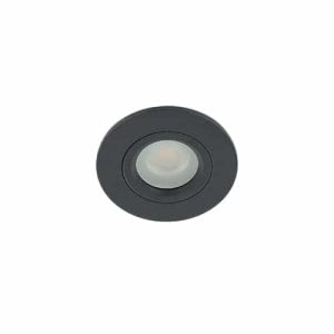 LED mini spot GU10 3Watt rond ZWART IP65 dimbaar
