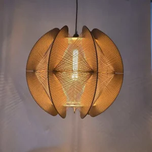 Hanglamp Jessica naturel 50cm e27 hout en touw 250cm snoer 05-HL4950-72 ETH