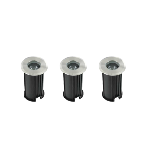 Set 3x Rota LED mini grondspot 1Watt RVS 304 rond IP65